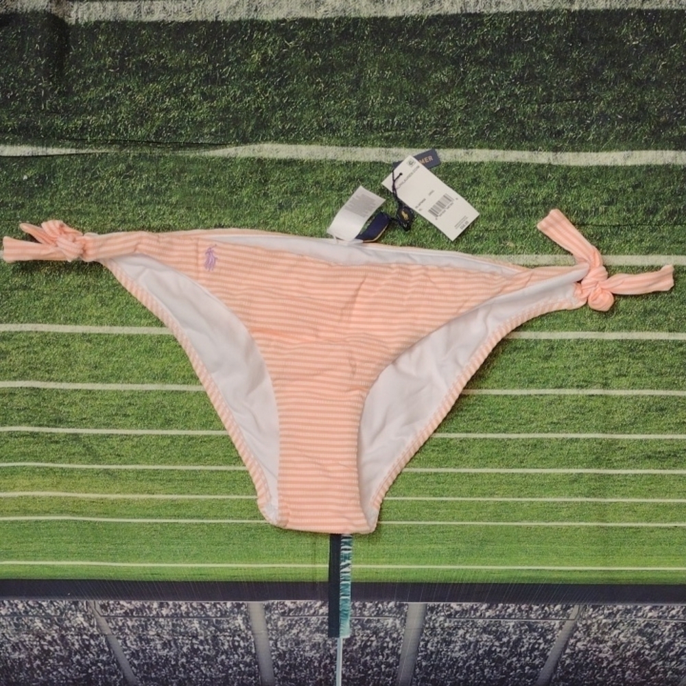 Nwt POLO BY RALPH LAUREN - orange white bikini bottom size XL